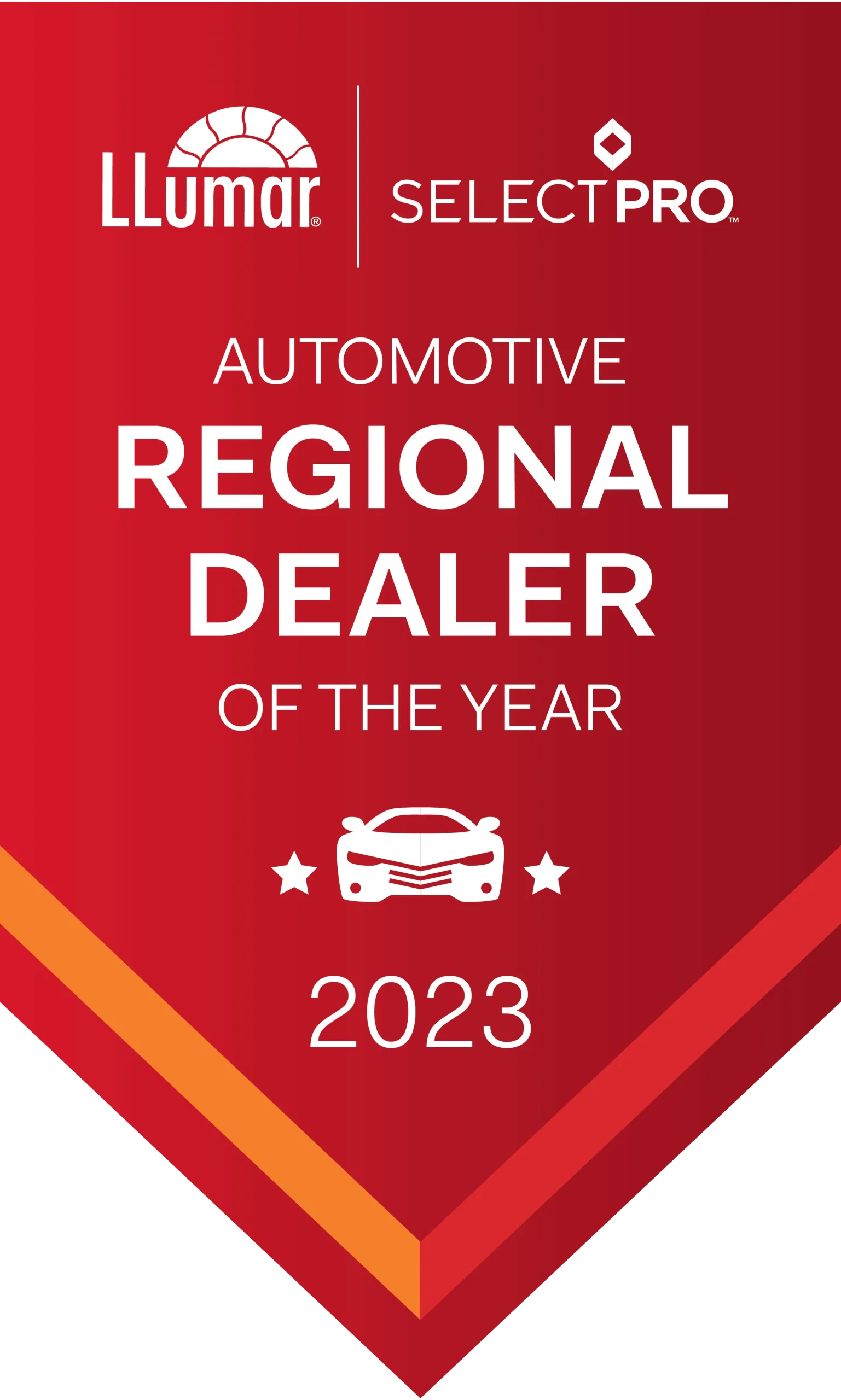 automotive regional dealer of the year award from LLumar awarded to Precision window tint