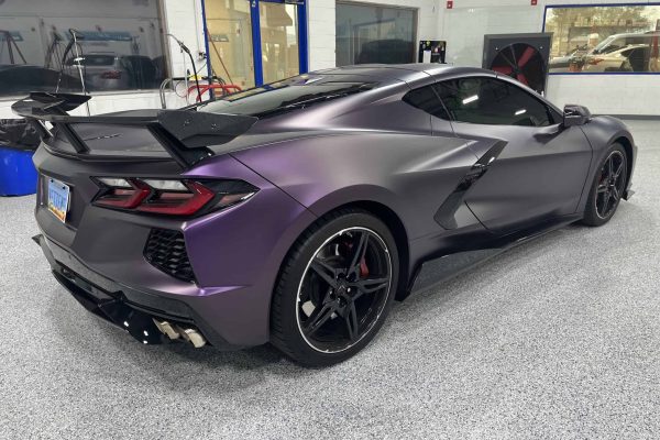Corvette Car Wrap and Window Tint rear and side